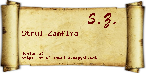 Strul Zamfira névjegykártya